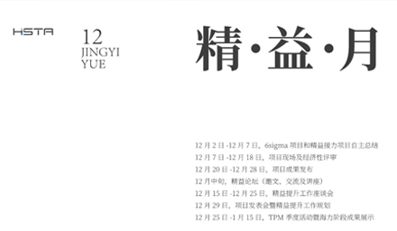 精進(jìn)！海星股份12月精益月來(lái)了！